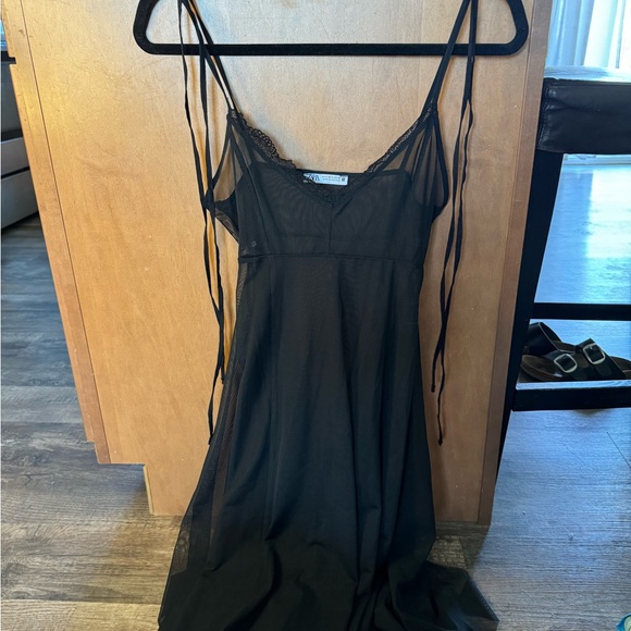 Zara Sheer Slip/Wrap Dress - Picture 4 of 5